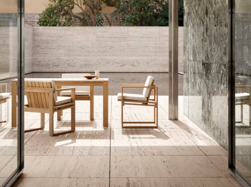 CARL HANSEN BODIL KJAER OUTDOOR TEAK DINING CHAIR - W25" x D24.7" x H29.9