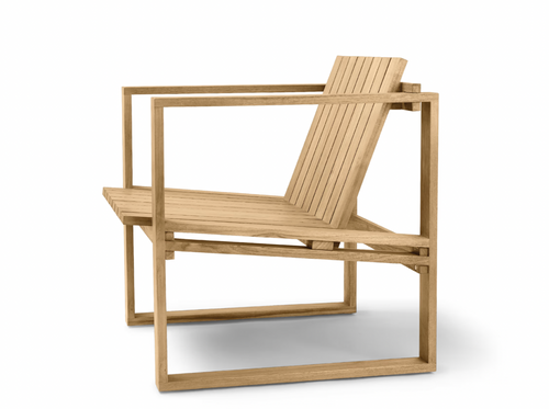 CARL HANSEN BODIL KJAER OUTDOOR TEAK LOUNGE CHAIR - 27.8 X 28.5"