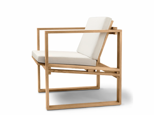 CARL HANSEN BODIL KJAER OUTDOOR TEAK LOUNGE CHAIR - 27.8 X 28.5"