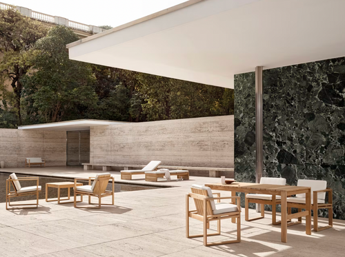 CARL HANSEN BODIL KJAER OUTDOOR TEAK LOUNGE CHAIR - 27.8 X 28.5"