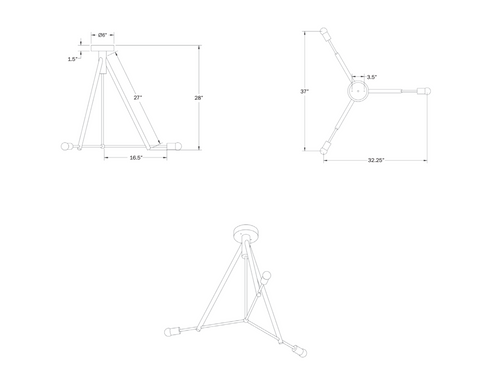 WORKSTEAD LODGE CHANDELIER III H28" x W37" x D32.25"