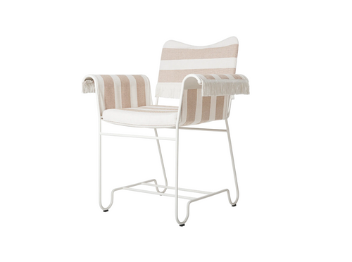 GUBI MATHIEU MATÉGOT TROPIQUE DINING CHAIR WITH FRINGE D23" x W28" x H34" x SH18"
