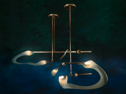 ANDREA CLAIRE STUDIO PISCES SWELL CHANDELIER H23” x L89” x W41"