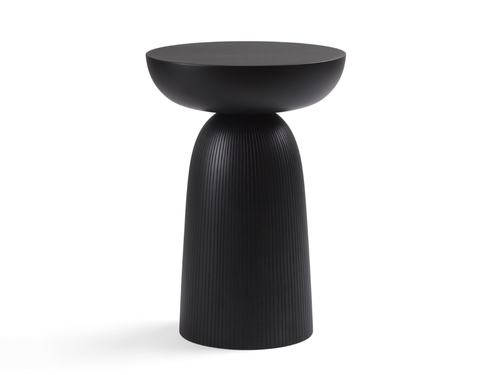 ZANAT MONICA FORSTER NERA LINES STOOL / BLACK Ø12" X H17"