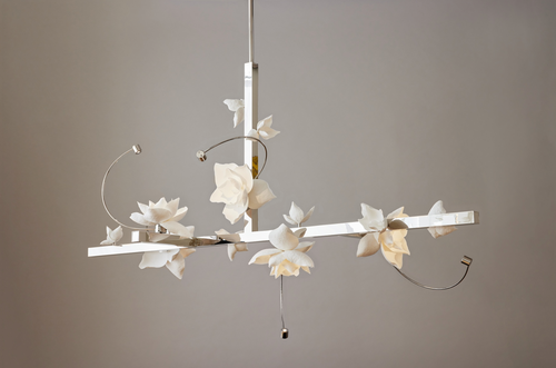 PELLE LURE CHANDELIER 4 L48" x D21.5" x H48"