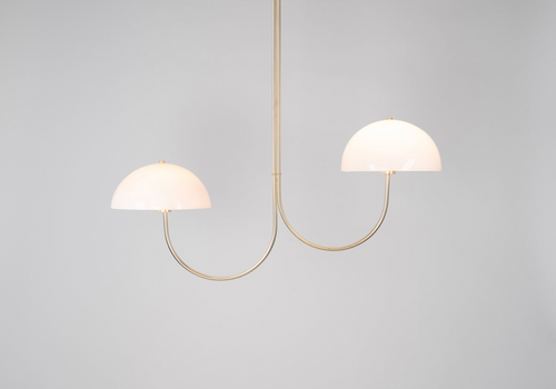 BEN & AJA BLANC WILLA CHANDELIER 2 LIGHT GRAND L46” x W14” x H23”