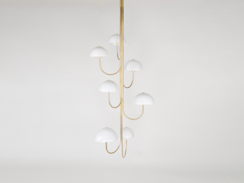 BEN & AJA BLANC WILLA CHANDELIER 7 LIGHT VERTICAL W31" x D31" x H58"