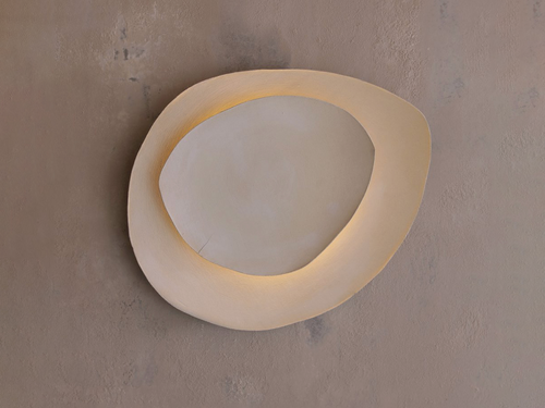 ASH DESIGN ECLIPSE MEDIUM SCONCE / CHALK NO. 02 Ø18"