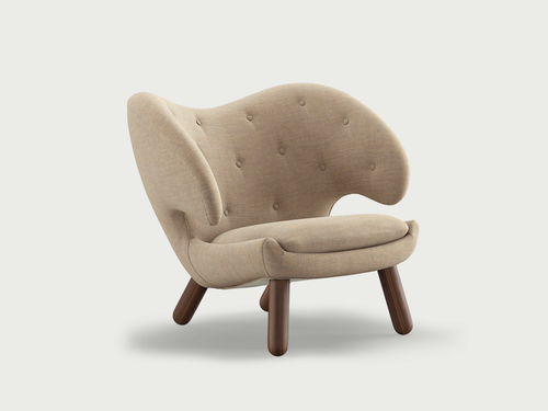 FINN JUHL THE PELICAN CHAIR / BUTTONS W33.5" x D30" x H27" x SH14.5"