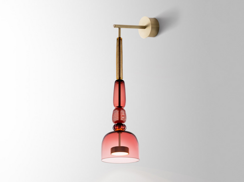 GIOPATO & COOMBES FLAUTI WALL SCONCE / 01 AMETHYST W6.5" x D10" x H21.5"