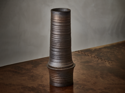 RUI RIBEIRO BRONZE VI CERAMIC VASE H14" x Ø5.5"