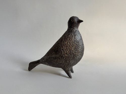 JULIE NELSON CHARCOAL PONTI BIRD XXX H11" x L8.3" x D4.3"