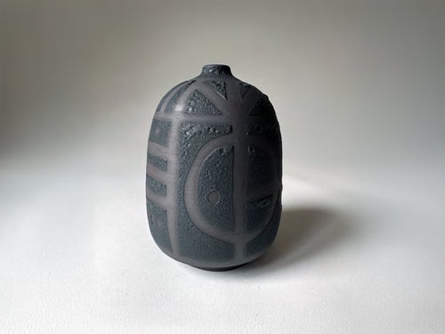 HEATHER ROSENMAN SCRIBE VASE / METEORITE 25192 H6" x Ø4"