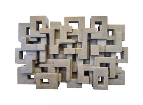 DAN SCHNEIGER MONDO 2.0 GEO WALL ART / BEIGE W72" x D8" x H45"