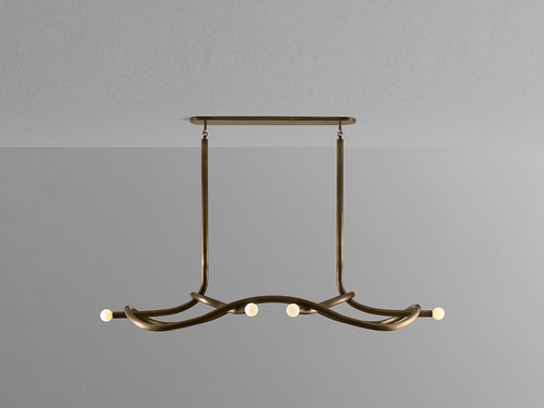 PAUL MATTER TRYST SIX CHANDELIER W81" x D44"