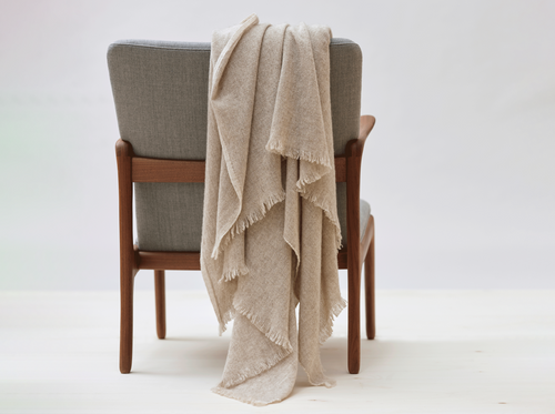 TEIXIDORS YAAMAT THROW / LIGHT GREY 55" x 71"