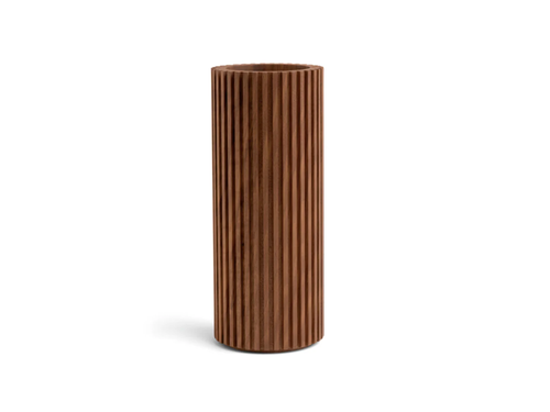 WHEN OBJECTS WORK NICOLAS SCHUYBROEK VASE RIBBED / WALNUT