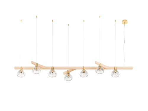 SAINT LOUIS 7 LIGHT FOLIA PENDANT H17.7" x W78.7"