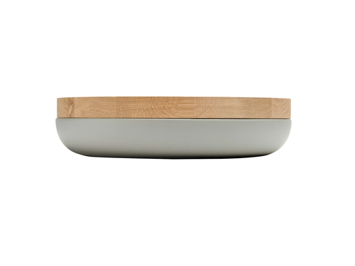 WHEN OBJECTS WORK VINCENT VAN DUYSEN LOW BOWL / LIGHT GREY 12" x 2"