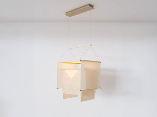 LADIES & GENTLEMEN VEIL PENDANT / SQUARE H39” x D22" x W22"