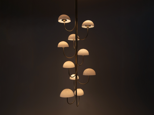 BEN & AJA BLANC WILLA CHANDELIER 10 LIGHT VERTICAL W31" x D31" x H81"