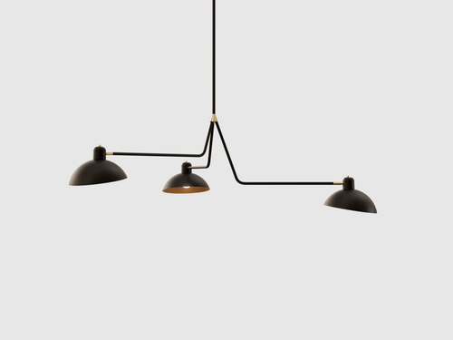 LAMBERT ET FILS WALDORF TRIPLE CHANDELIER Ø60" x H18"