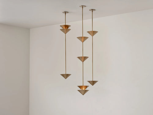 VOLKER HAUG STUDIO DROP STACK CLUSTER CHANDELIER D8.2" x H58.3"