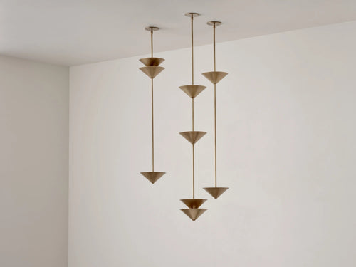 VOLKER HAUG STUDIO DROP STACK CLUSTER CHANDELIER D8.2" x H58.3"