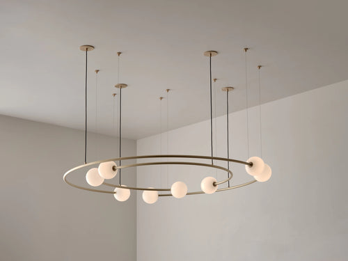 VOLKER HAUG STUDIO ODDMENTS DUAL RING CHANDELIER Ø63"