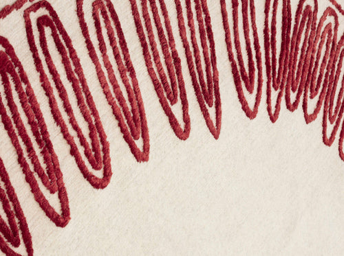 CC-TAPIS DAVID / NICOLAS NAÏF CROWN RUG / RED 8'2" x 8'2"