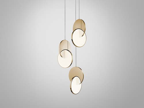 LEE BROOM ECLIPSE 3 PIECE CHANDELIER
