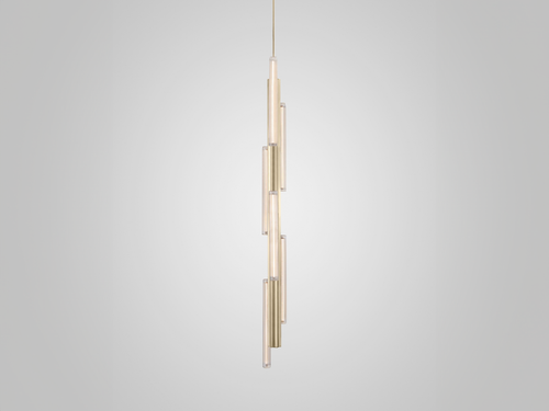 LEE BROOM HAIL 6 LIGHT PENDANT / TALL H42.5" x W3.5" x D3"