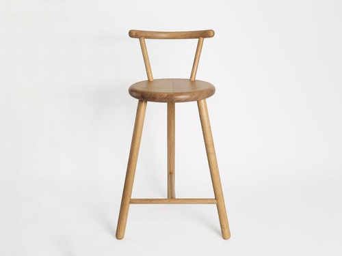 EDWARD COLLINSON LOW BACK BARSTOOL L18.4" x W17.5" x H33" x SH25.4" **