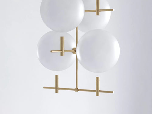 JIŘÍ KREJČIŘÍK LUNA II 06 VERTICAL CHANDELIER W28" x D28" x H51.5" **