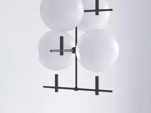 JIŘÍ KREJČIŘÍK LUNA II 08 VERTICAL CHANDELIER W28" x D28" x H63.5" **