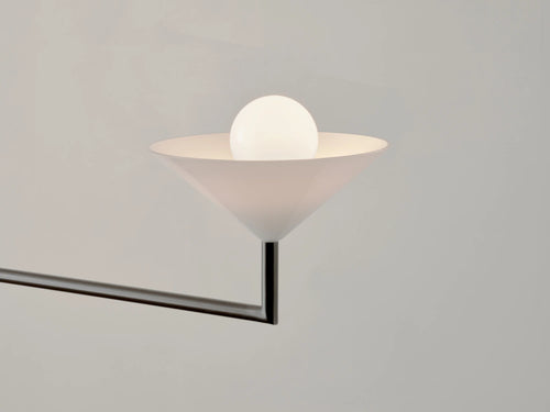 VOLKER HAUG STUDIO GLASS DOUBLE DROP CHANDELIER W42.7" x D7.9" x H47.2"