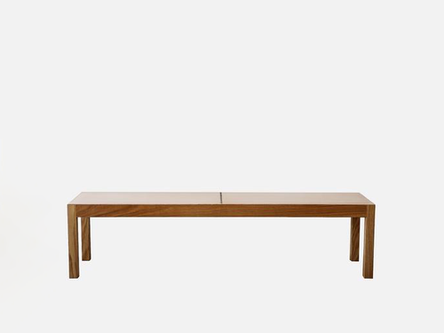 KBH LONG BENCH NATURAL OAK COGNAC LEATHER L72” x H18"