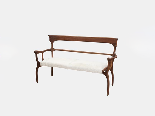 MANDY GRAHAM MARTA SETTEE / WALNUT H34” x L60” x D19”