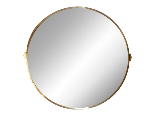 ADESSO LUCIO ROUND BRASS MIRROR Ø60"