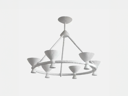 MARTIN HUXFORD LUCIE PLASTER CHANDELIER H25.5" x Ø39"