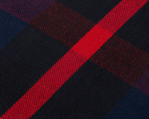 OTHERWAYS VICHY NAVY/ RED THROW L78" x W58.5"