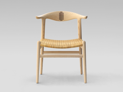 PP MOBLER HANS J. WEGNER PP505 COW HORN CHAIR W23.3" x D17.7" x H29.9" x SH17.3"