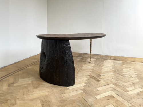 ATLELIER BENOÎT VIAENE FLOATING ISLANDS DESK / BRASS L55” x D27” x H29.5”