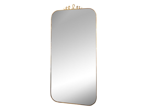 ADESSO TALL RECTANGULAR BRASS MIRROR WITH LOOP DETAIL H89" x W42" x D1.5"