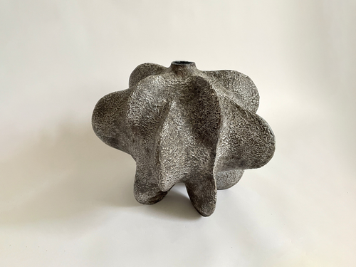 JULIE NELSON CHARCOAL PETAL GOURD VI H12" x Ø14"