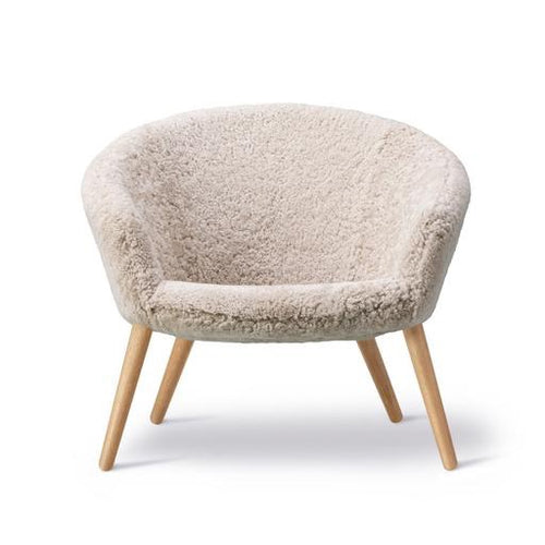 FREDERICIA DITZEL LOUNGE CHAIR SHEEPSKIN BY NANNA DITZEL