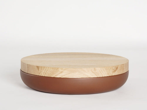 WHEN OBJECTS WORK VINCENT VAN DUYSEN MOCCA BOWL + OAK Ø12" x H2" **