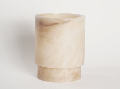 MICHAËL VERHEYDEN TEA LIGHT XL / ALABASTER TABAC Ø7" x H9"