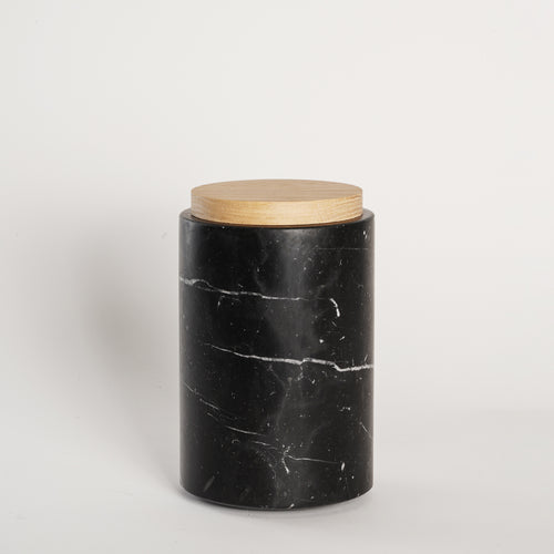MICHAËL VERHEYDEN FRESCO CONTAINER / NERO MARQUINA Ø6" x H8"