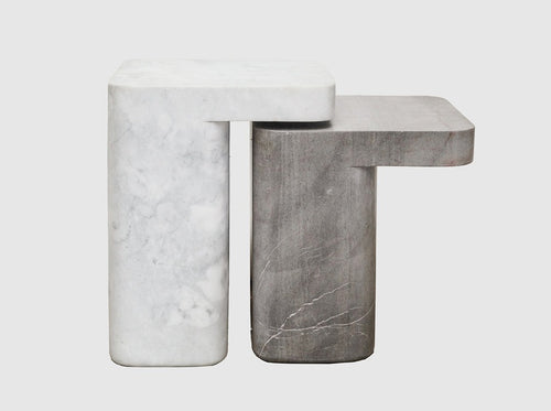 ENTE MESAS MARBLE SIDE TABLE PAIR **
